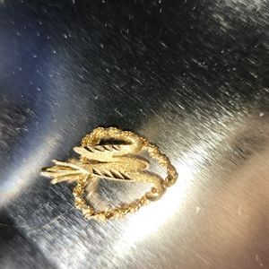 Vintage Gold charm initials M